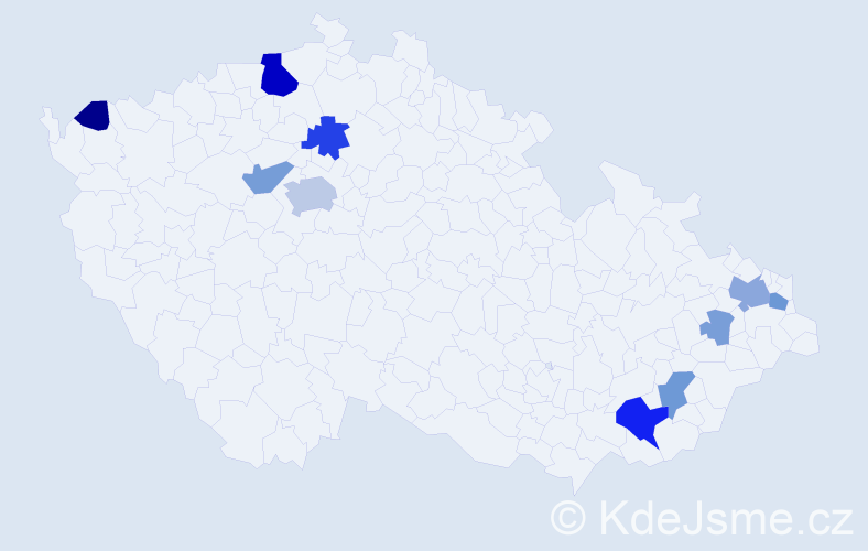 Příjmení: 'Paprčková', počet výskytů 28 v celé ČR