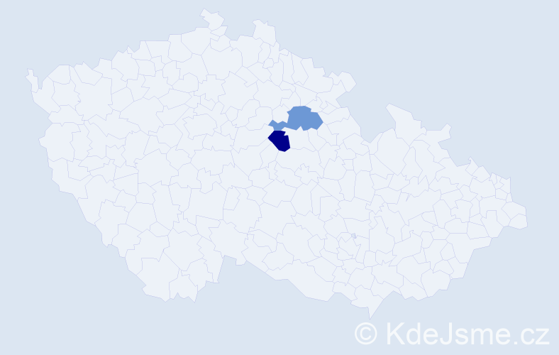 Příjmení: 'Sibeková', počet výskytů 5 v celé ČR