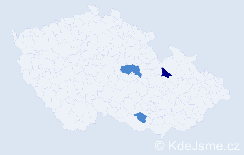Příjmení: 'Borbely', počet výskytů 5 v celé ČR