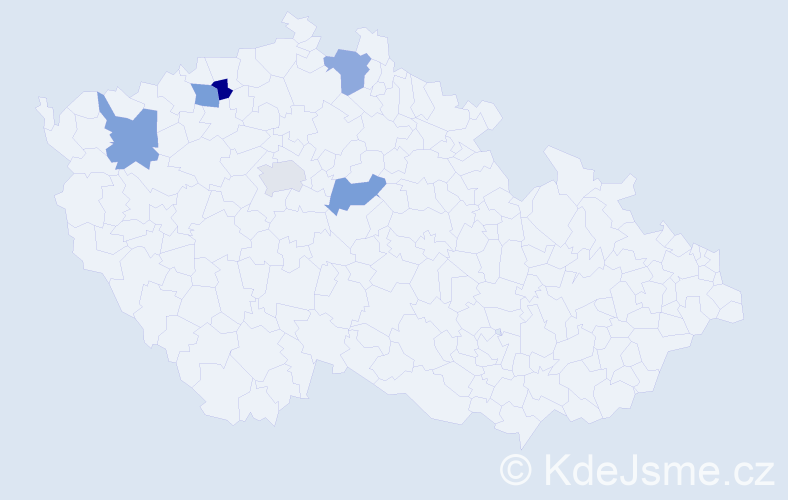 Příjmení: 'Katrena', počet výskytů 6 v celé ČR