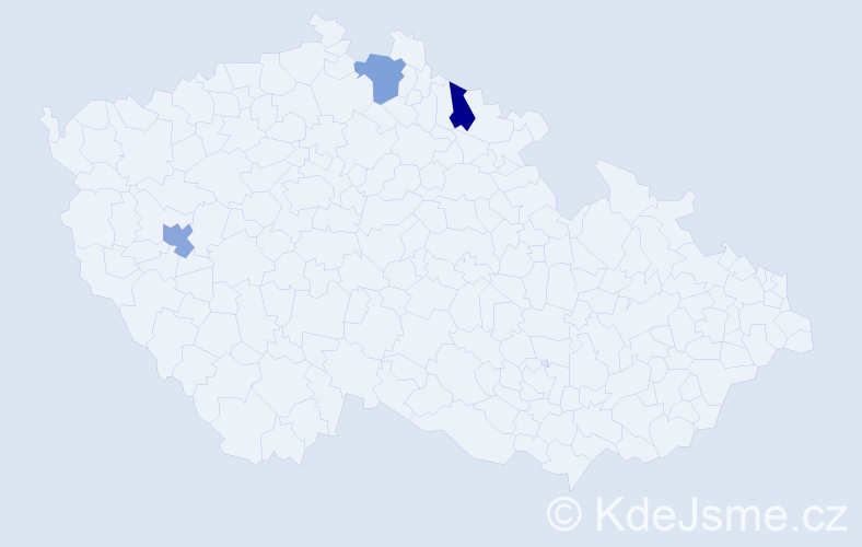 Příjmení: 'Iwanowicz', počet výskytů 3 v celé ČR