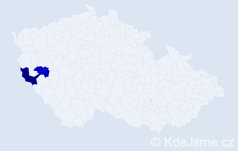Příjmení: 'Bagoš', počet výskytů 4 v celé ČR