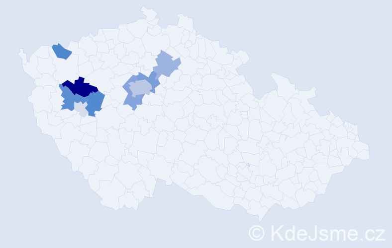 Příjmení: 'Střelbová', počet výskytů 30 v celé ČR