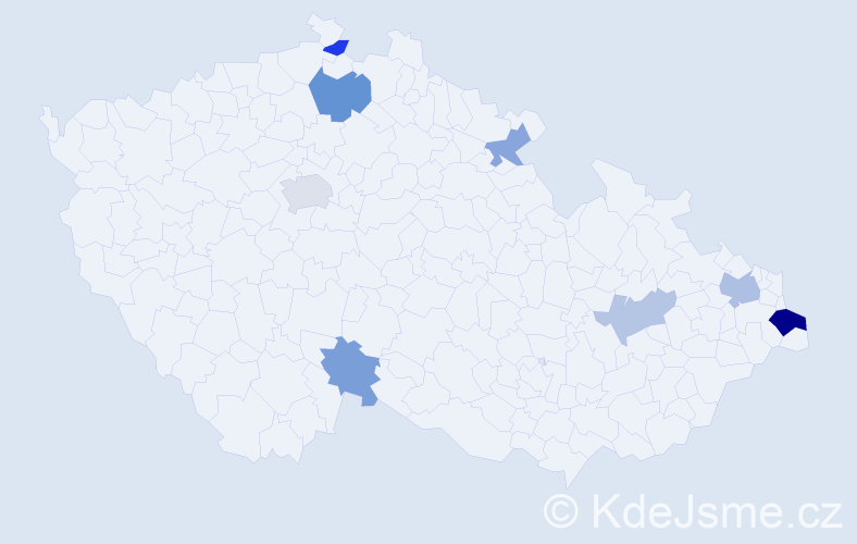 Příjmení: 'Mankovecký', počet výskytů 14 v celé ČR