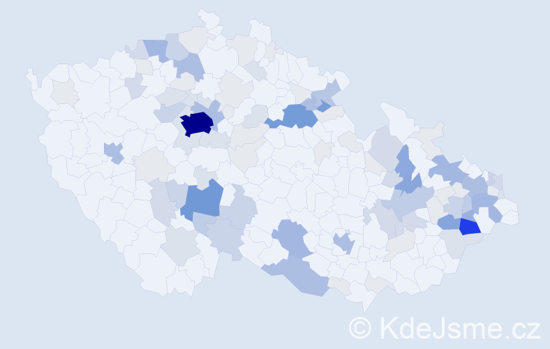 Příjmení: 'Pavlátová', počet výskytů 375 v celé ČR