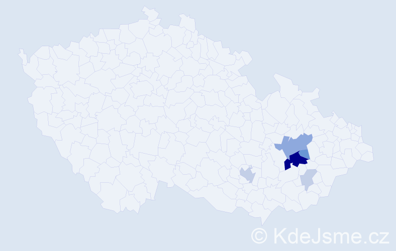 Příjmení: 'Sohlich', počet výskytů 19 v celé ČR