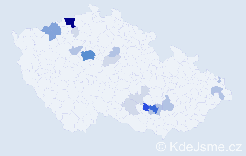 Příjmení: 'Limberg', počet výskytů 67 v celé ČR