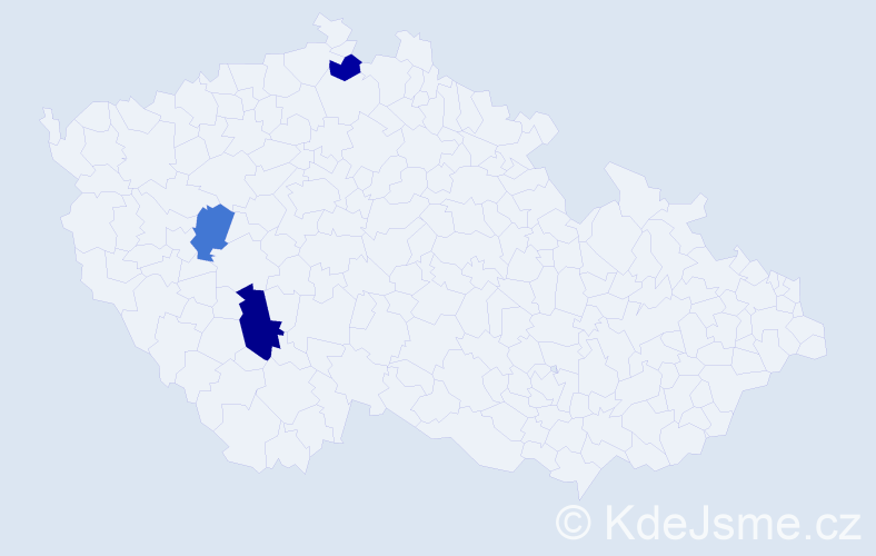 Příjmení: 'Vinkelhofer', počet výskytů 8 v celé ČR