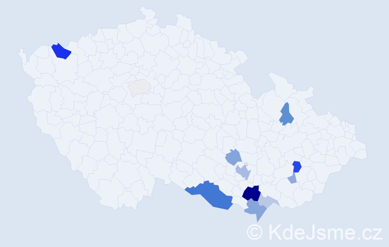 Příjmení: 'Lobpreis', počet výskytů 28 v celé ČR