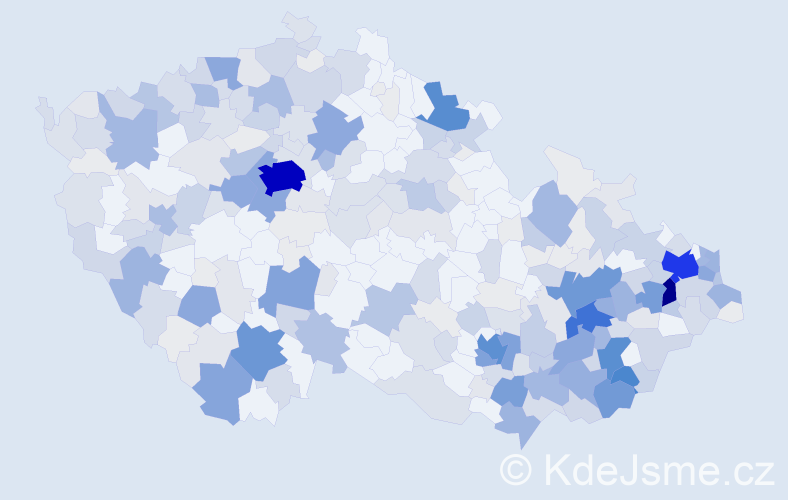 Příjmení: 'Petráš', počet výskytů 1263 v celé ČR