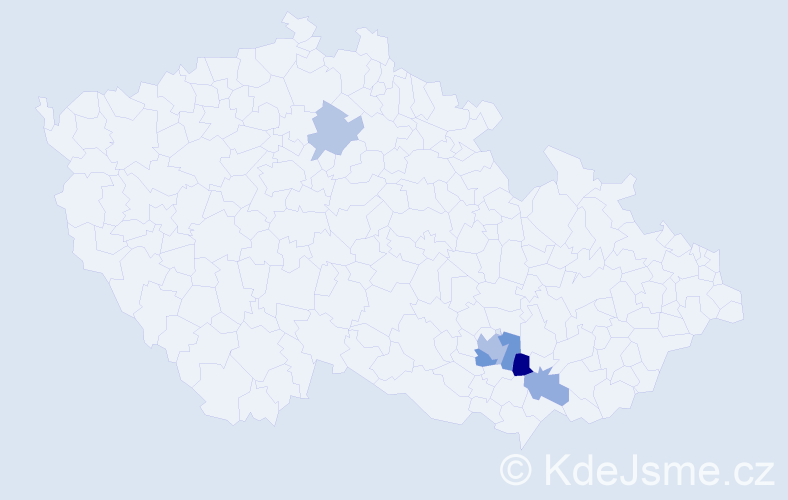 Příjmení: 'Pojzlová', počet výskytů 9 v celé ČR