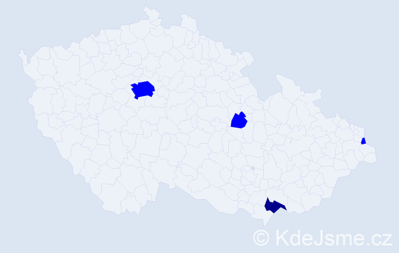 Příjmení: 'Borotová', počet výskytů 9 v celé ČR