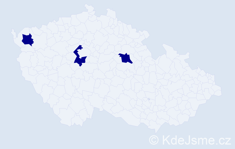 Příjmení: 'Canh', počet výskytů 3 v celé ČR