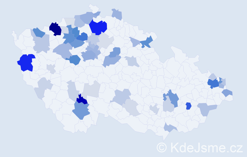 Příjmení: 'Marcin', počet výskytů 199 v celé ČR