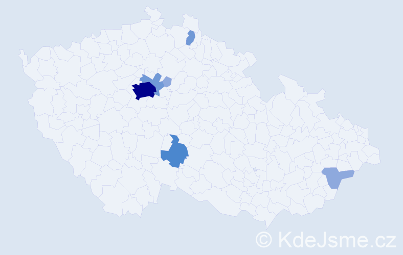 Příjmení: 'Gecková', počet výskytů 15 v celé ČR