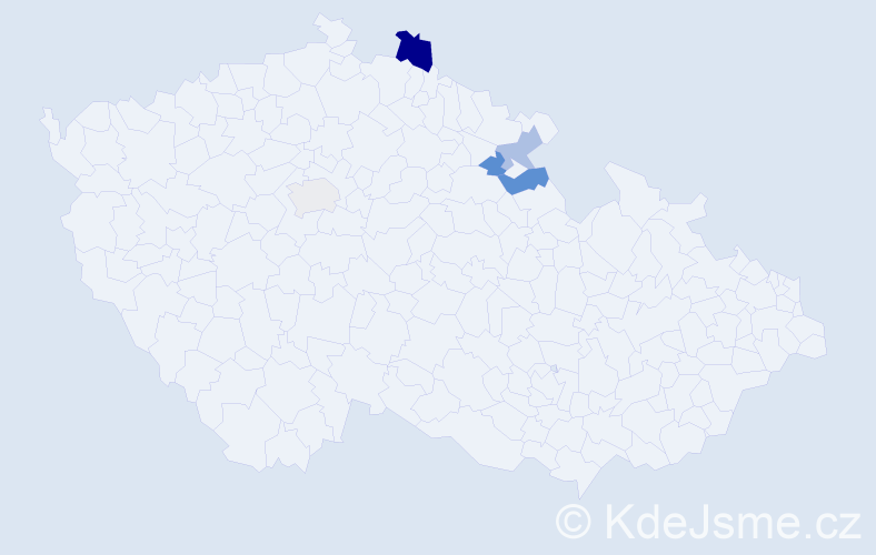 Příjmení: 'Dachsová', počet výskytů 7 v celé ČR