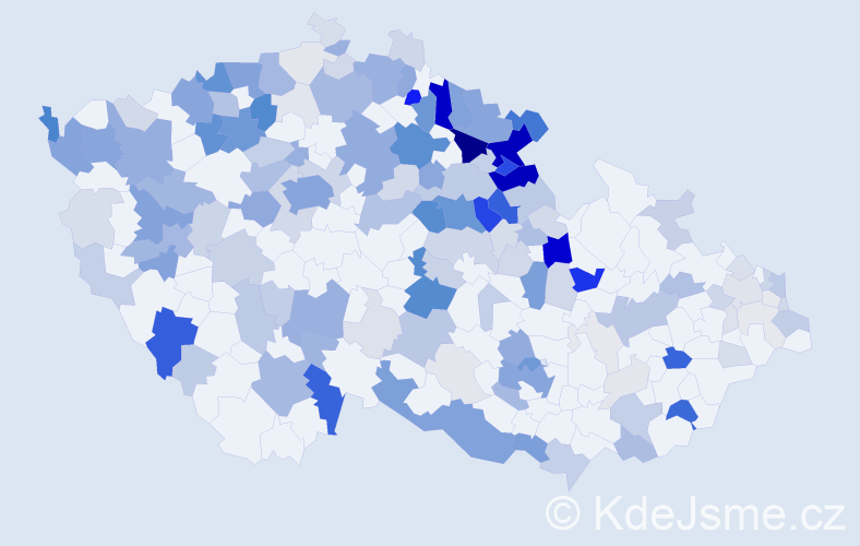 Příjmení: 'Pfeiferová', počet výskytů 647 v celé ČR