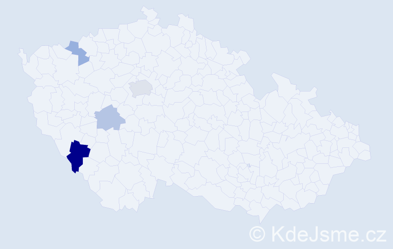 Příjmení: 'Volbrechtová', počet výskytů 8 v celé ČR
