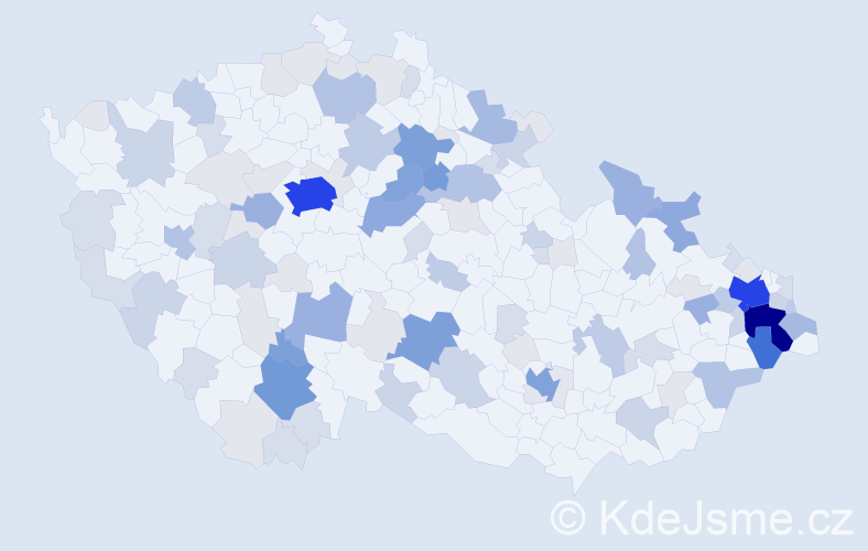 Příjmení: 'Pavlásek', počet výskytů 379 v celé ČR
