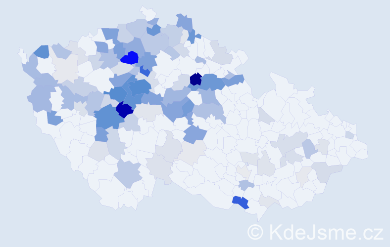 Příjmení: 'Pecharová', počet výskytů 476 v celé ČR