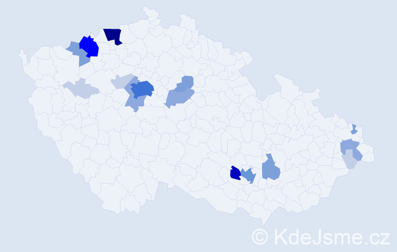 Příjmení: 'Limbergová', počet výskytů 60 v celé ČR