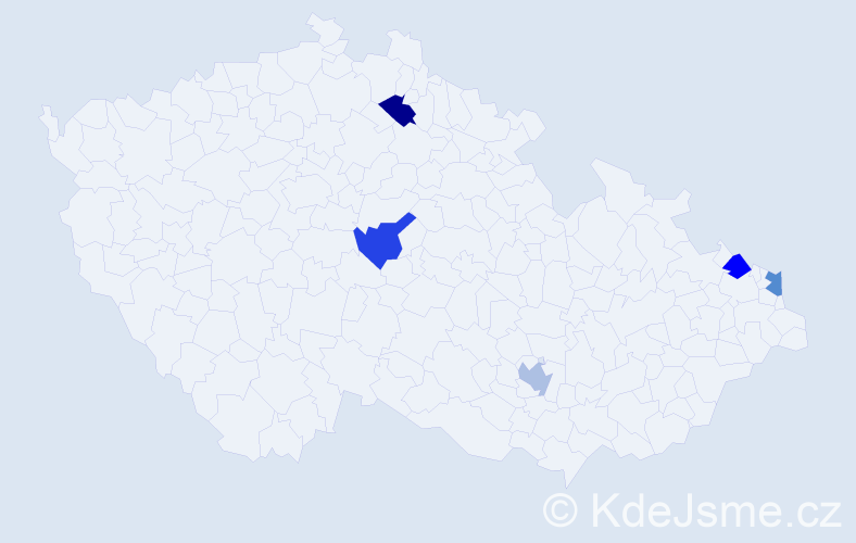 Příjmení: 'Lichorobiec', počet výskytů 5 v celé ČR