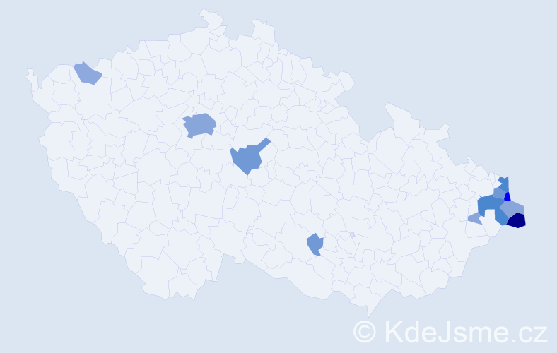 Příjmení: 'Malyjurková', počet výskytů 40 v celé ČR