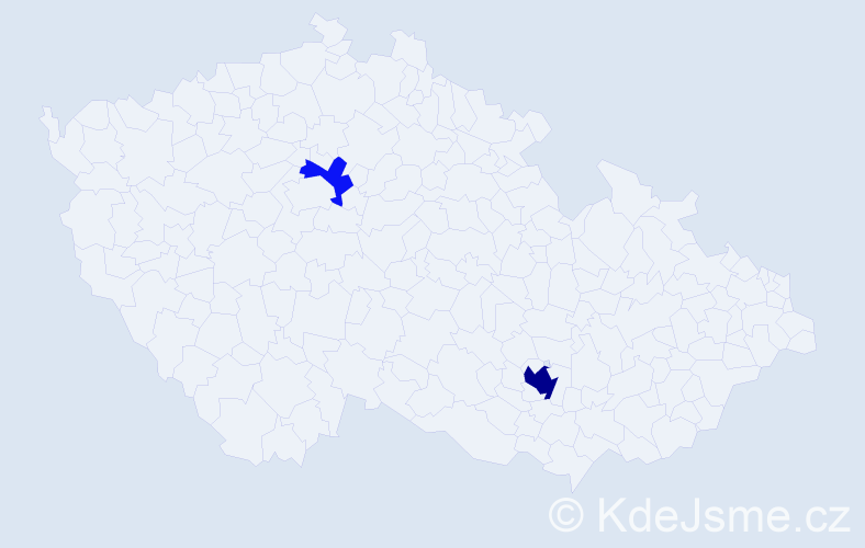 Příjmení: 'Martinsová', počet výskytů 5 v celé ČR