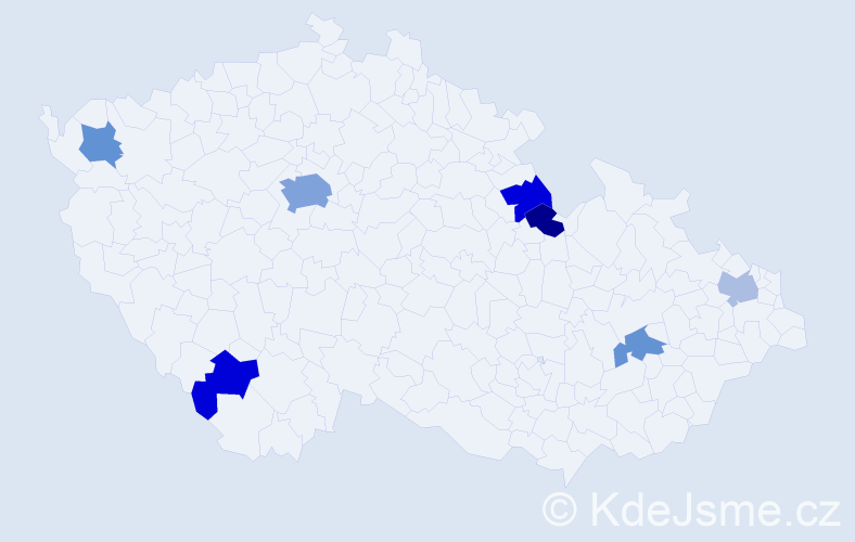 Příjmení: 'Kowalewski', počet výskytů 12 v celé ČR