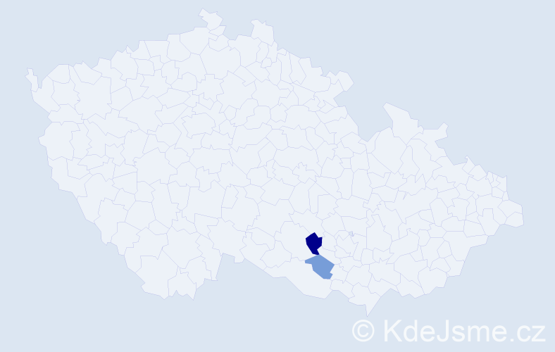 Příjmení: 'Chašová', počet výskytů 3 v celé ČR