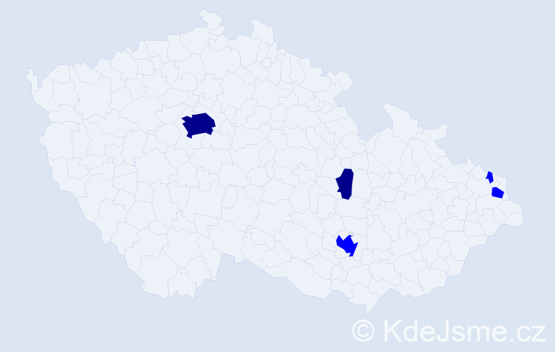 Příjmení: 'Zvingerová', počet výskytů 7 v celé ČR