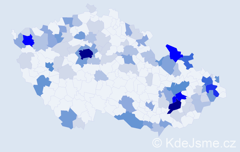 Příjmení: 'Lučan', počet výskytů 268 v celé ČR