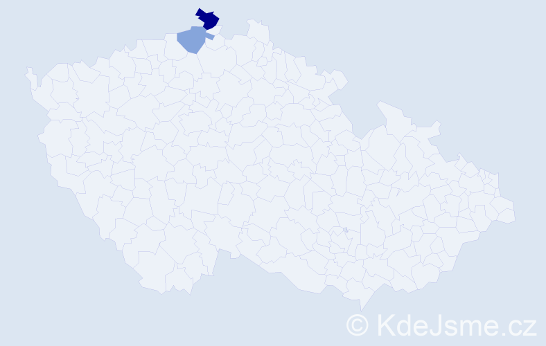Příjmení: 'Dinnbierová', počet výskytů 3 v celé ČR