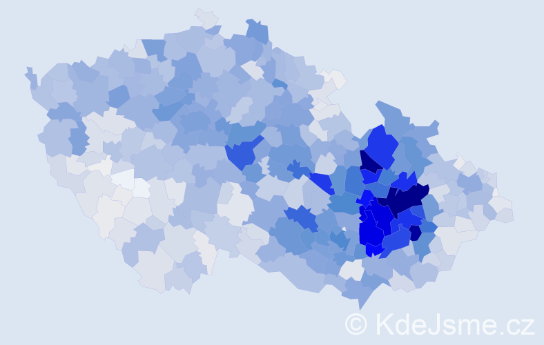 Příjmení: 'Pospíšil', počet výskytů 10792 v celé ČR
