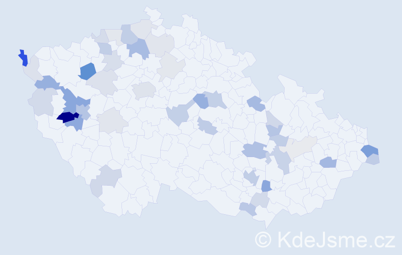 Příjmení: 'Wilhelmová', počet výskytů 113 v celé ČR