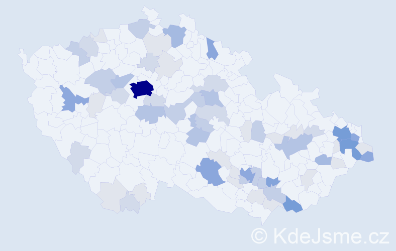 Příjmení: 'Sekerka', počet výskytů 205 v celé ČR