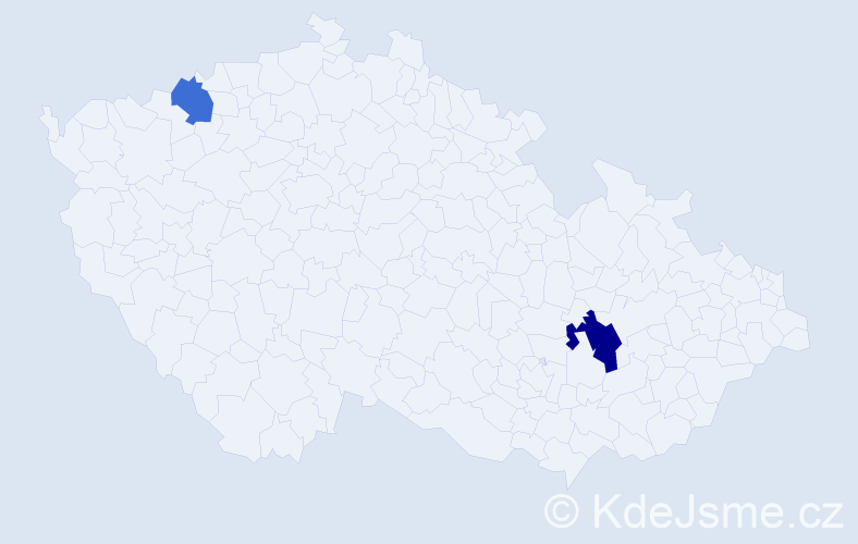 Příjmení: 'Proserová', počet výskytů 3 v celé ČR