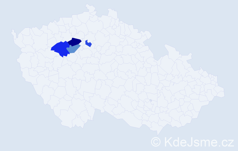 Příjmení: 'Dobronyi', počet výskytů 7 v celé ČR