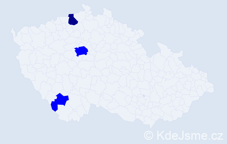 Příjmení: 'Kotváč', počet výskytů 4 v celé ČR