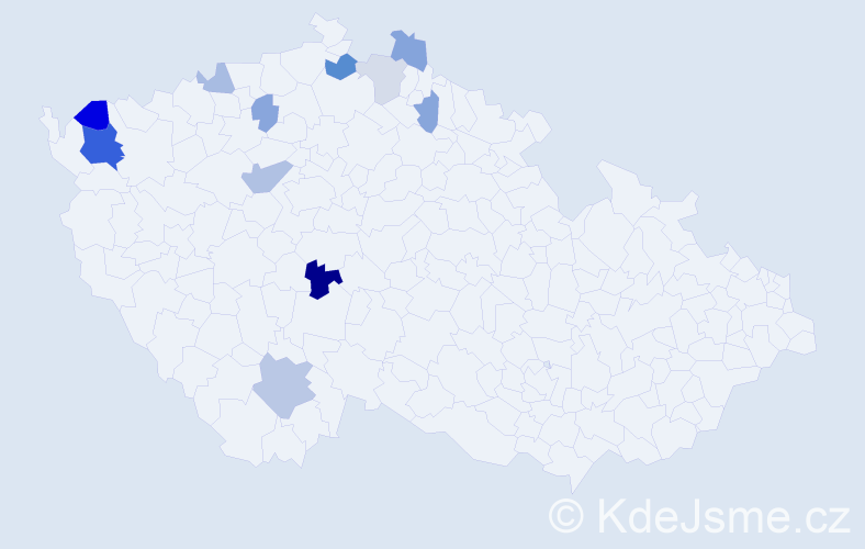 Příjmení: 'Runge', počet výskytů 22 v celé ČR