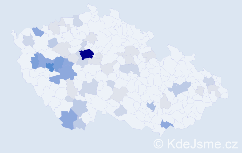 Příjmení: 'Čekan', počet výskytů 147 v celé ČR