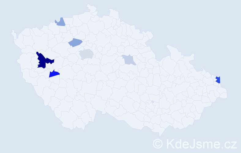 Příjmení: 'Banert', počet výskytů 19 v celé ČR