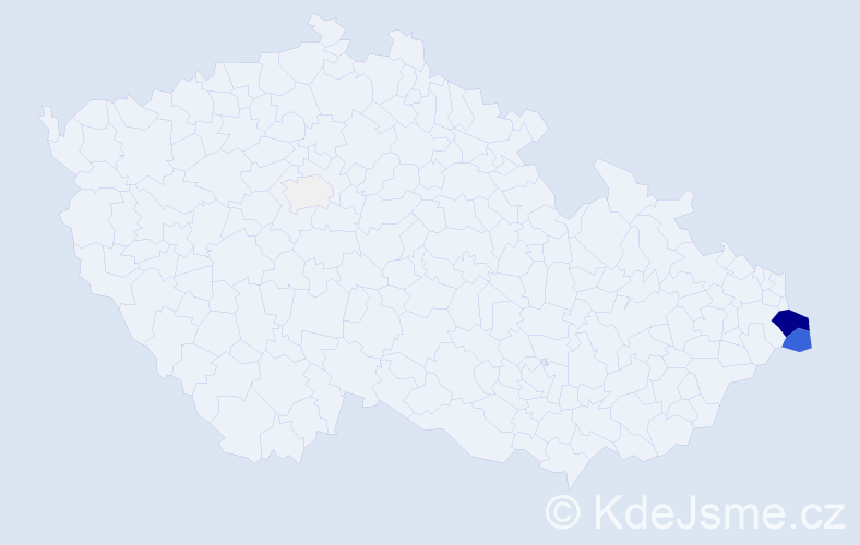 Příjmení: 'Brzežek', počet výskytů 22 v celé ČR