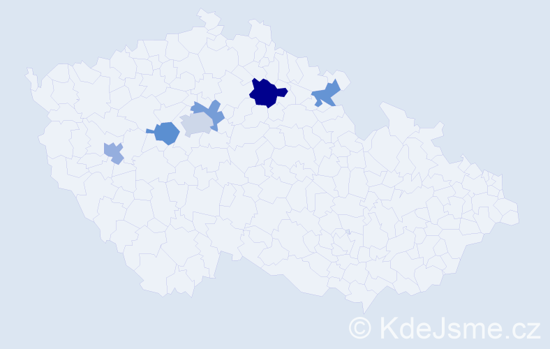Příjmení: 'Lazurko', počet výskytů 8 v celé ČR