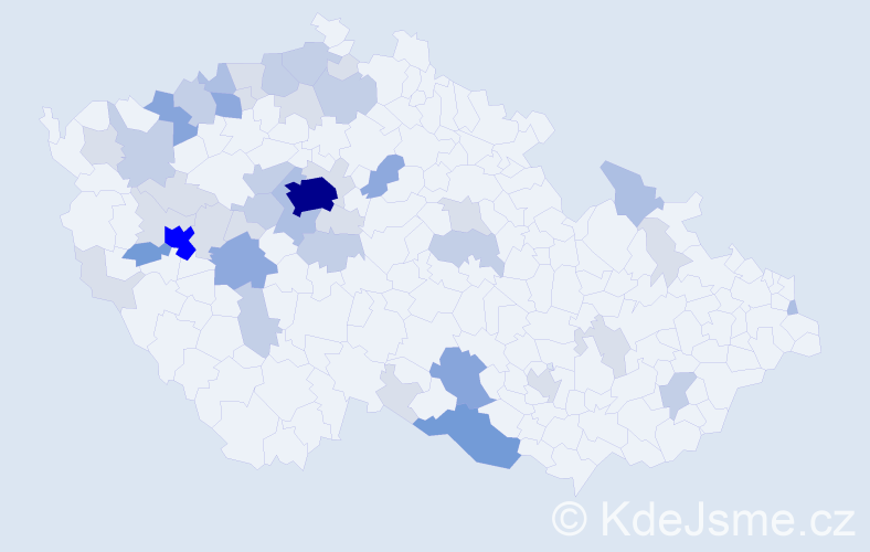Příjmení: 'Pata', počet výskytů 126 v celé ČR