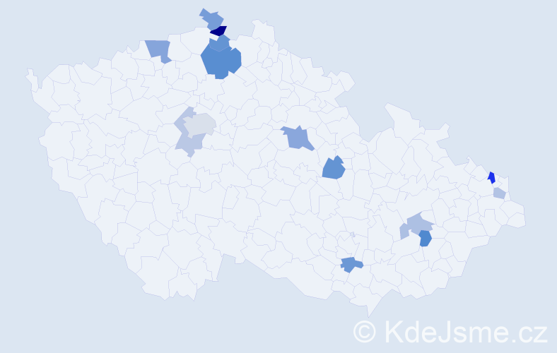 Příjmení: 'Reváková', počet výskytů 22 v celé ČR