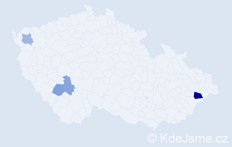 Příjmení: 'Pribolová', počet výskytů 6 v celé ČR