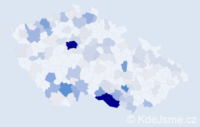 Příjmení: 'Binder', počet výskytů 490 v celé ČR