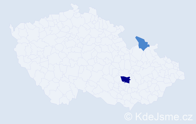 Příjmení: 'Kutlachová', počet výskytů 4 v celé ČR