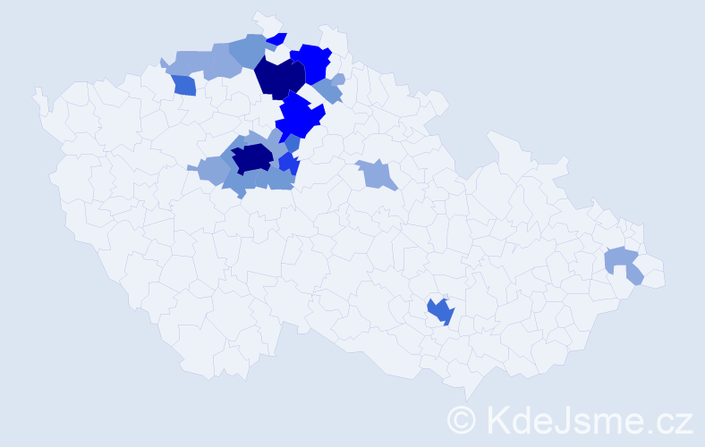 Příjmení: 'Prkno', počet výskytů 82 v celé ČR